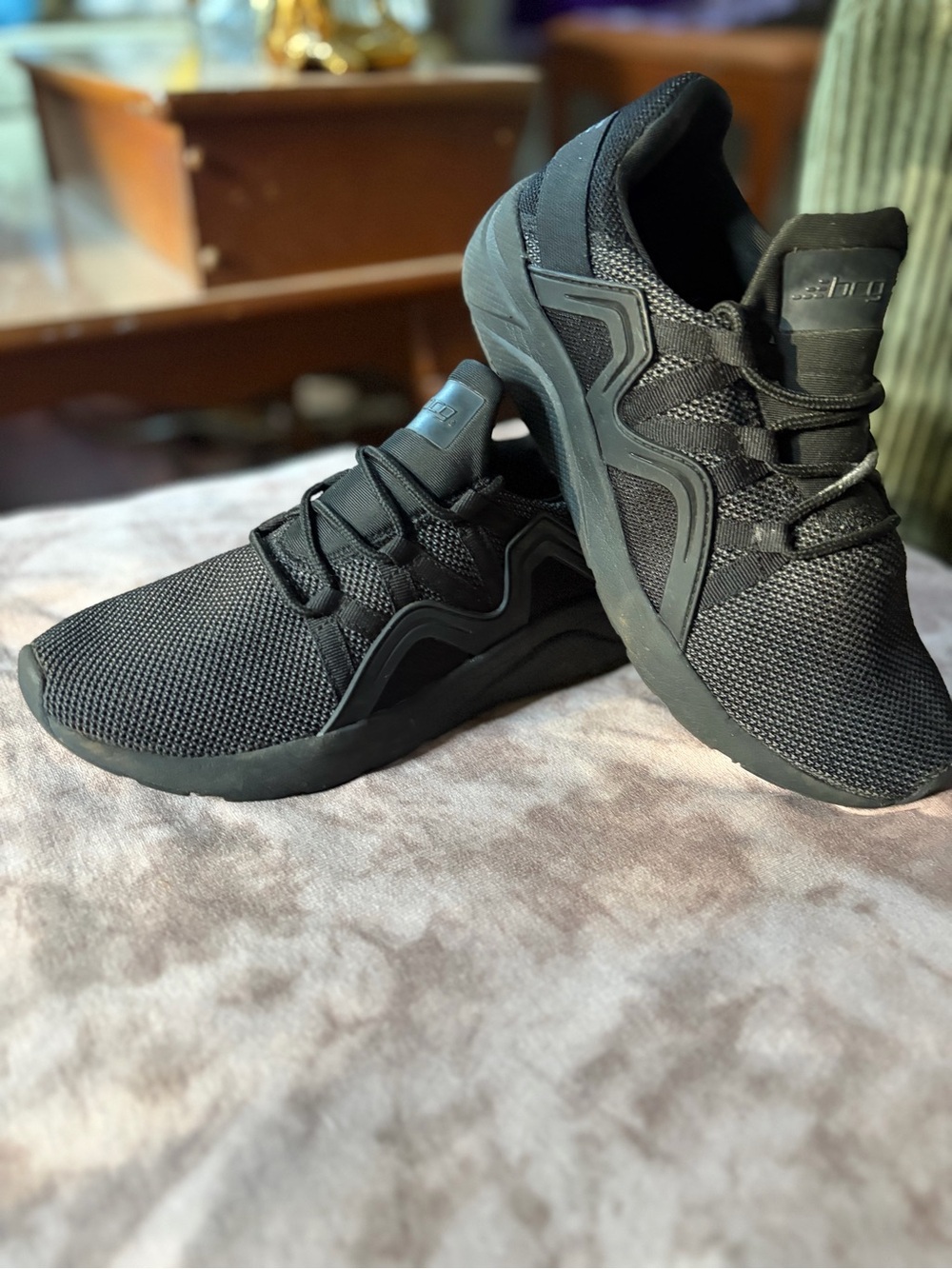 Skechers Men's All-Black Lightweight Athletic Mesh Sneakers